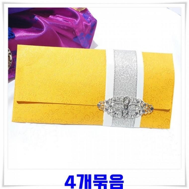 EA 은꽃띠지 용돈봉투 현금봉투 4개-황색 설날봉투