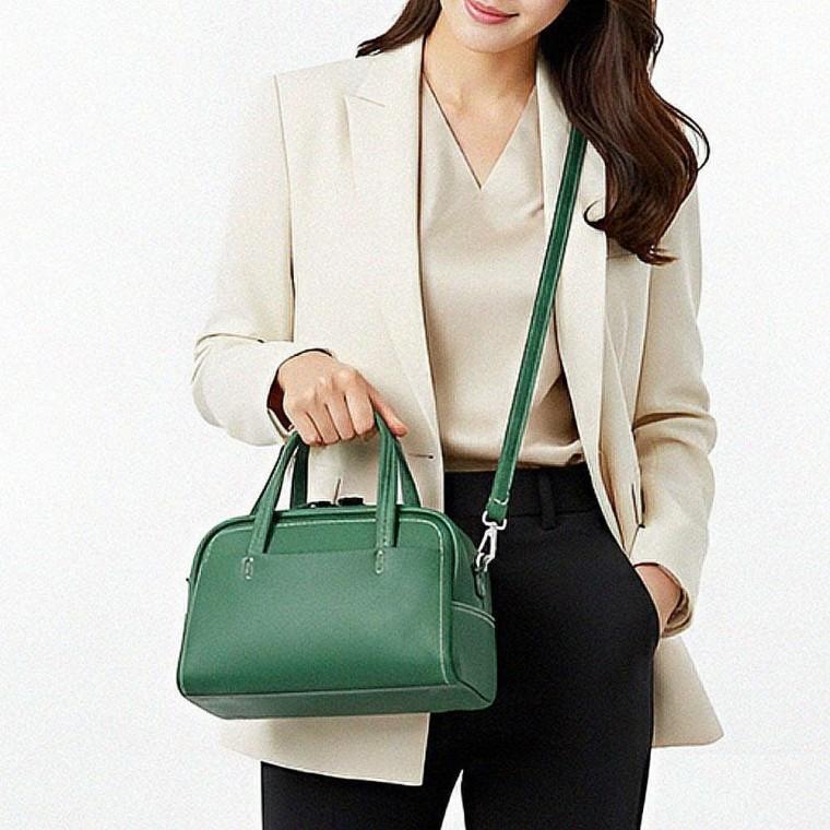 여성 고급 가죽 베이직 크로스백 숄더백 가방