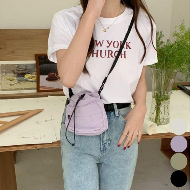 크로스백 가방 스트링 미니 여자 복조리 나일론