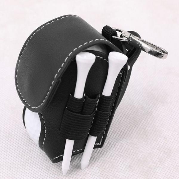 스티치 골프공주머니 파우치 골프공케이스 골프공파우치 블랙