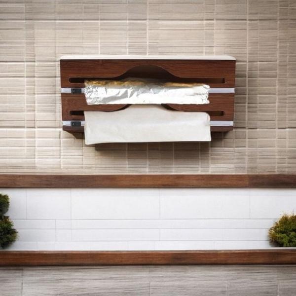 대나무 2단 랩커터기 커팅기 월넛 랩컷팅기 랩거치대