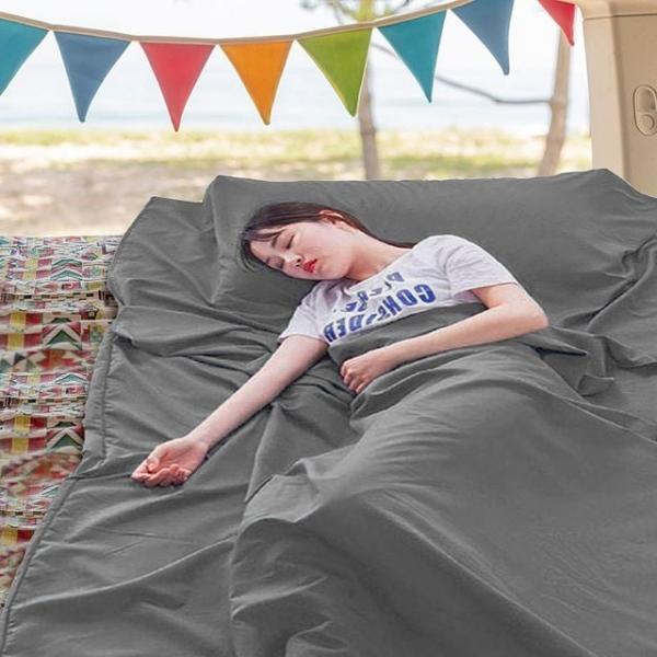 여행용 캠핑 침낭내피 (160x210cm) 그레이