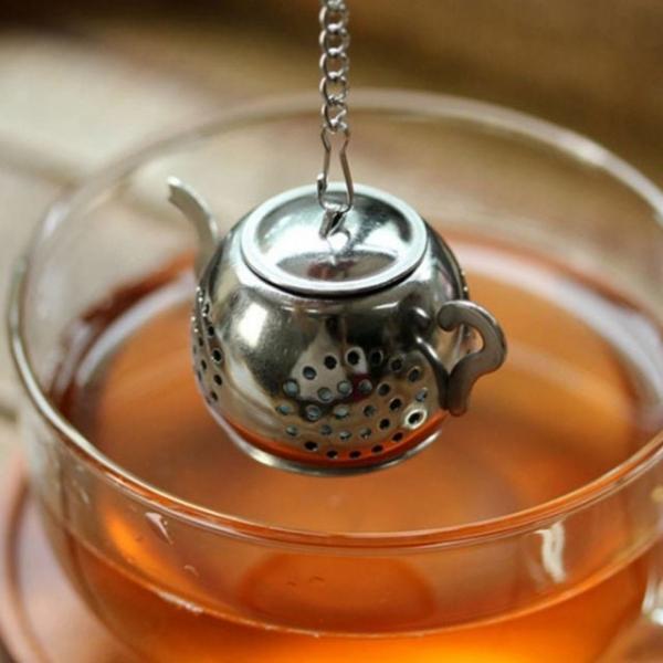 스텐차거름망 스텐티거름망 내추럴 인퓨저 2p세트 티팟A 받침포함