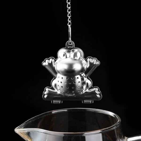 스텐차거름망 스텐차망 내추럴 티 인퓨저 3p세트 개구리