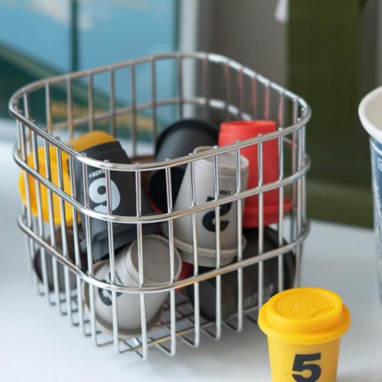 정사각 라운드 다용도 캡슐렉 커피 스텐 정리함 보관함