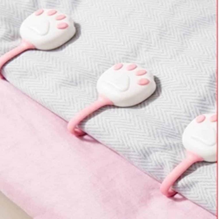이불 고정핀 빨래집게 고정밴드 고양이발 매트클립