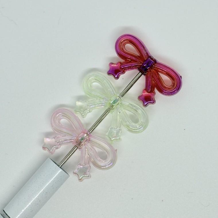 볼펜꾸미기 볼꾸 동대문 꾸미기 DIY 캐릭터 알록달록 미니 리본 발레코어 투명