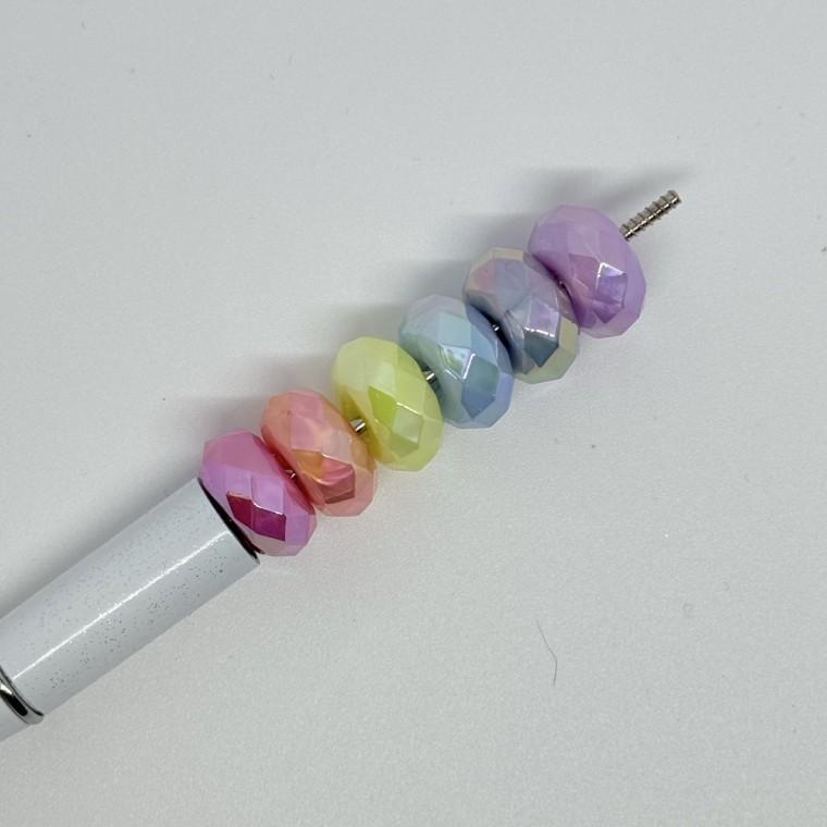 볼펜꾸미기 볼꾸 동대문 꾸미기 DIY 알록달록 미니 랜덤 사탕 캔디 구슬 오로라 레인보우 론델