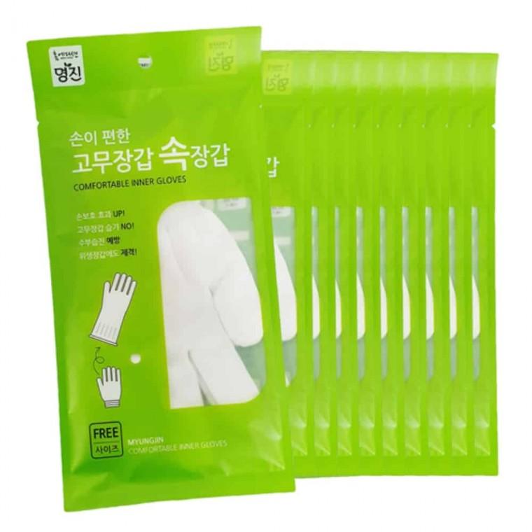 고무장갑 속장갑 10개 작업용장갑 청소용장갑 손가락장갑 하얀장갑