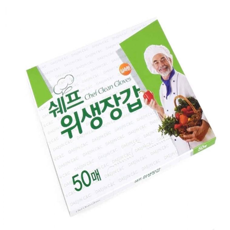 쉐프 위생장갑 50매 위생일회용장갑 다용도장갑 일회용장갑 조리용장갑