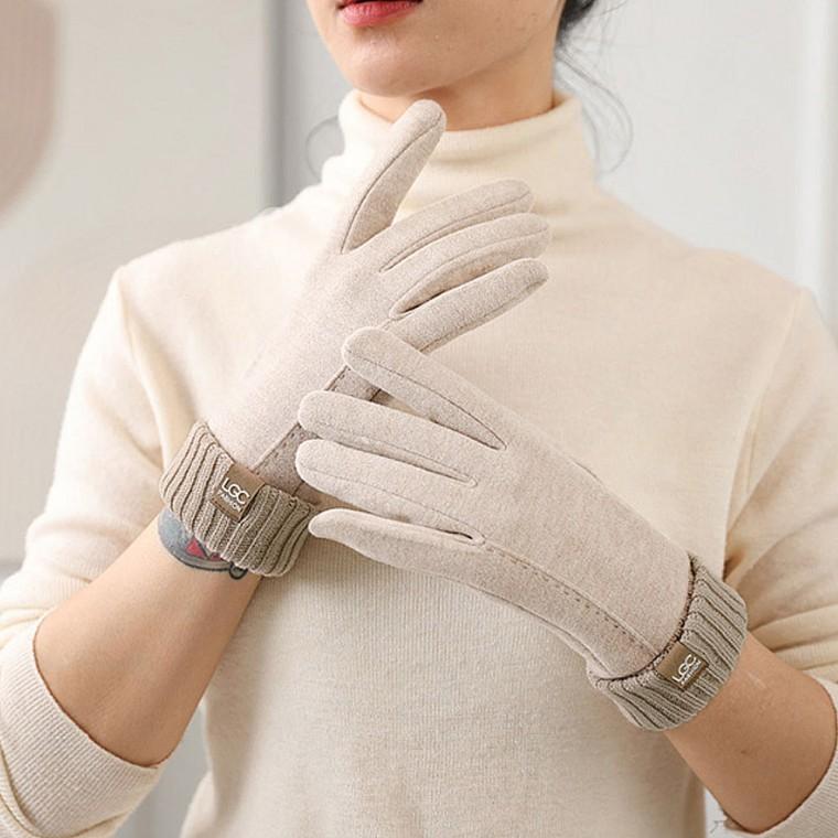 겨울 여자 데일리 소프트 보온 스티치 장갑