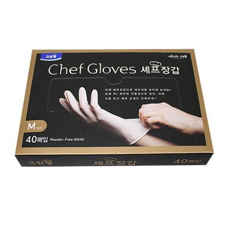 일회용 라텍스 다용도 가정용 니트릴 장갑 M 40매입