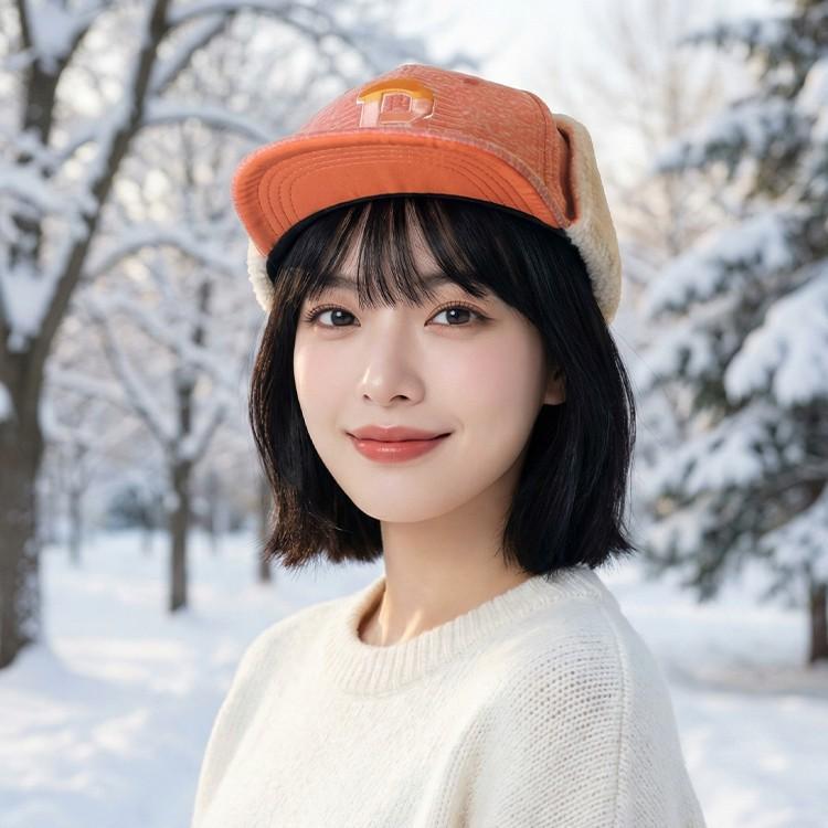레터링B 귀달이 방한모 털모자 볼캡모자 야구모자 볼캡 겨울모자 귀달이모자 스키장 겨울버킷햇 겨울벙거지