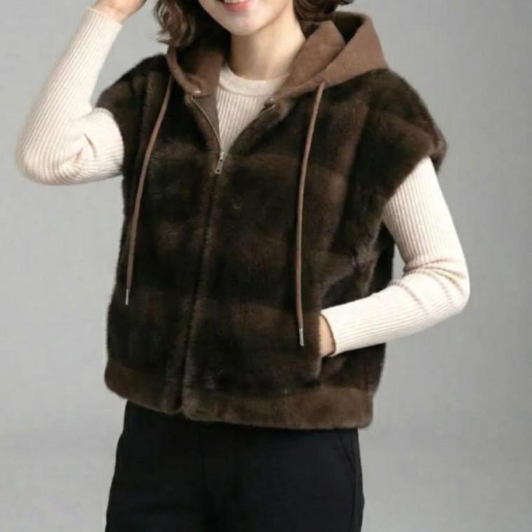 겨울재킷 2컬러 탈부착 겨울 페이크 밍크