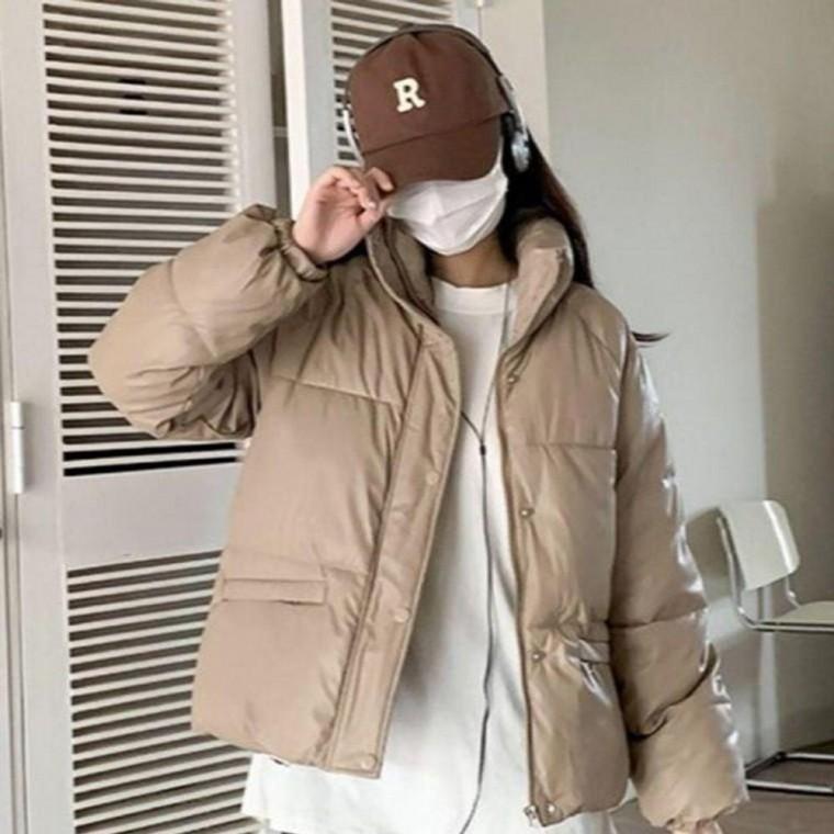 하이넥 레자 패딩 점퍼 페이크레더 가을 겨울 아우터 가죽 패딩 레더 점퍼 페이크 하이넥 겨울 자켓