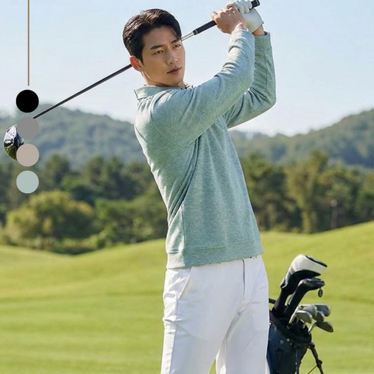 남성 겨울 간절기 봄 울혼방 골프 카라 긴팔티셔츠