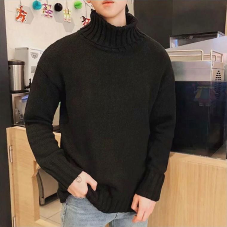 남자니트 긴팔 상의 니트 베이직 겨울 4color 목폴라 터틀넥