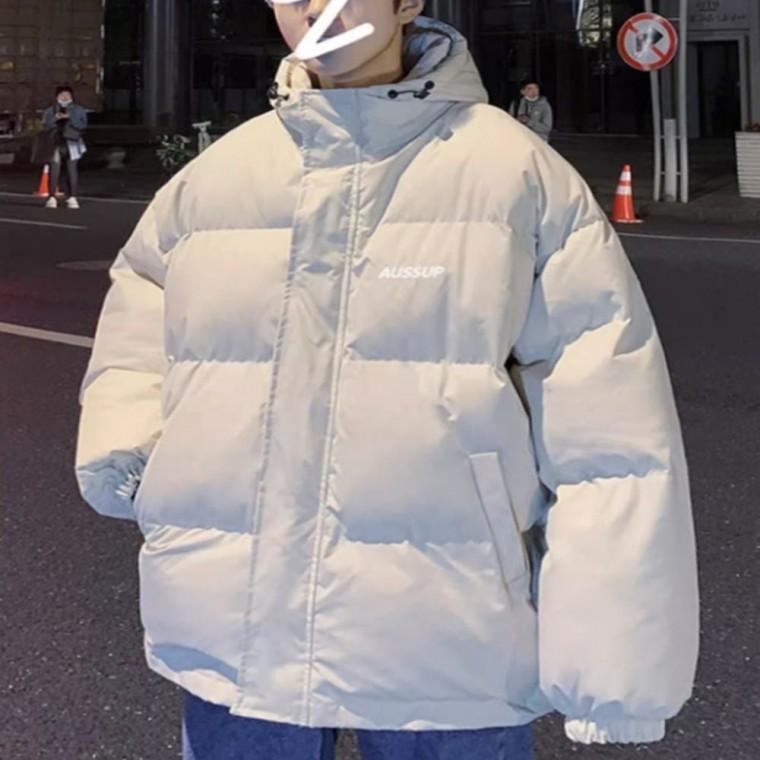 아우터 겨울 깔끔한 남자 숏 데일리 패딩 점퍼 2color