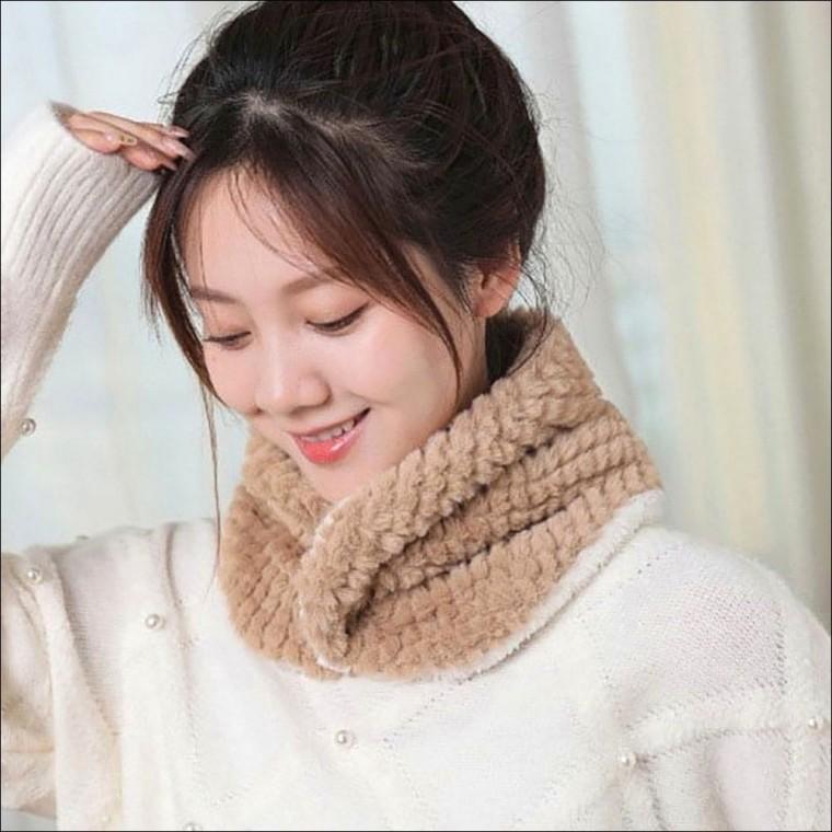 목토시 소프트 3color 퍼 방한 여자 겨울 목도리 넥워머 엠보싱