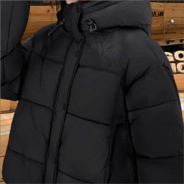 패딩점퍼 겨울 여자 숏패딩 3color 후드 아우터 깔끔한 엠보