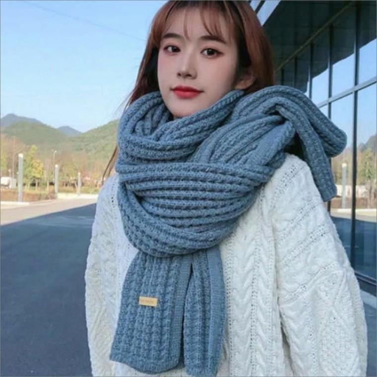 컬러 목도리 넥워머 니트머플러 남녀 단색 겨울 6컬러