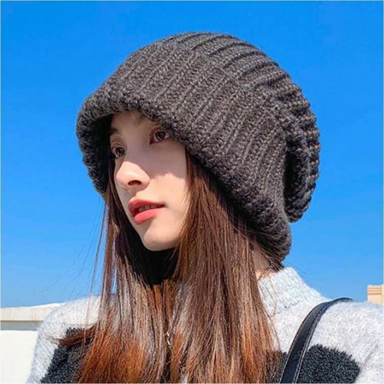 남녀공용 3color 니트비니 겨울 도톰한 방한 모자 루즈핏