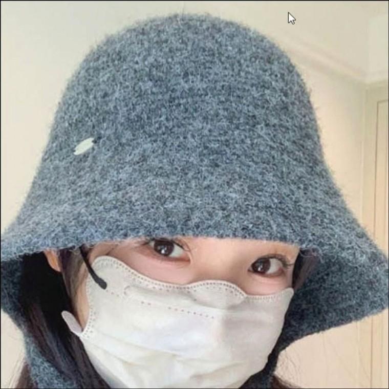 니트 여자 모자 버킷햇 끈달린 모자 벙거지 겨울 짜임 귀여운