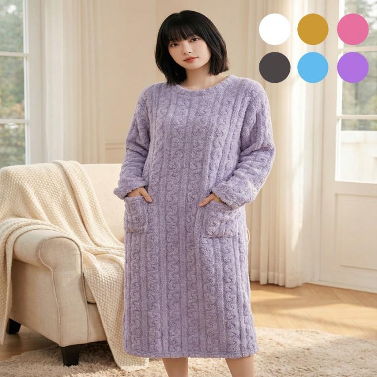 유니바운드 겨울잠옷 홈웨어 여성원피스 임산부원피스 실내복 임산부잠옷 파자마파티 여성실내복 여자잠옷