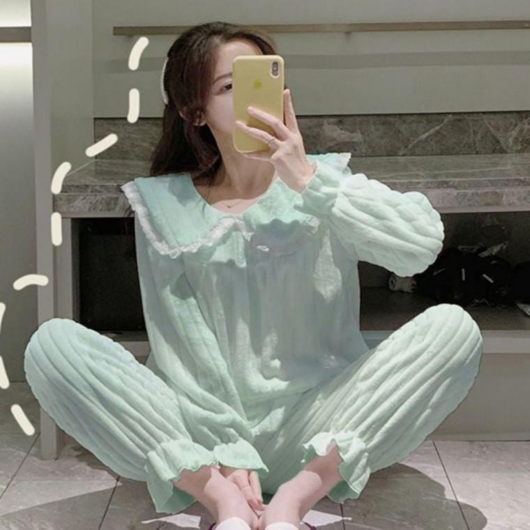 따뜻한 잠옷 여자 4color 데일리 홈웨어 겨울 파자마