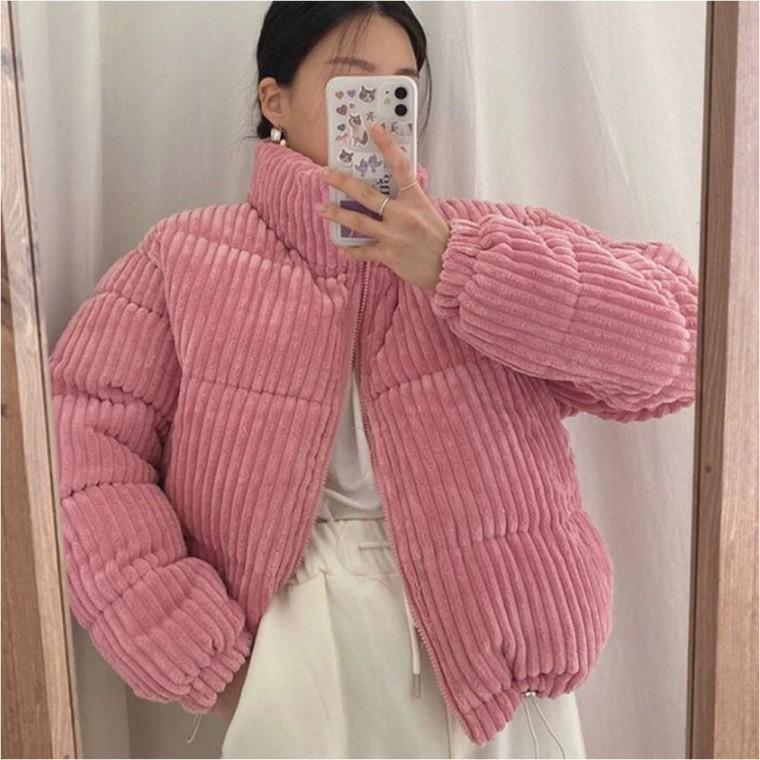 코듀로이 여자 골덴 하이넥 겨울 점퍼 4color 패딩 숏패딩