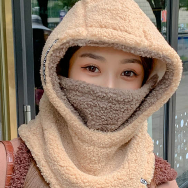 후드 겨울철 추위에 얼굴을 감싸주는 마스크 모자