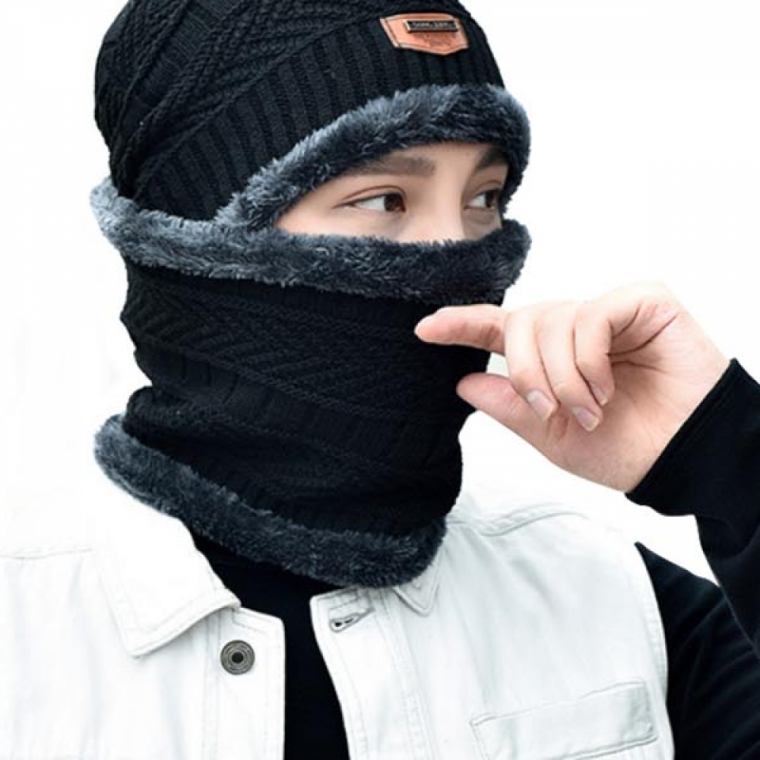 모자 겨울철 따듯한 분리형 융털 넥워머 비니