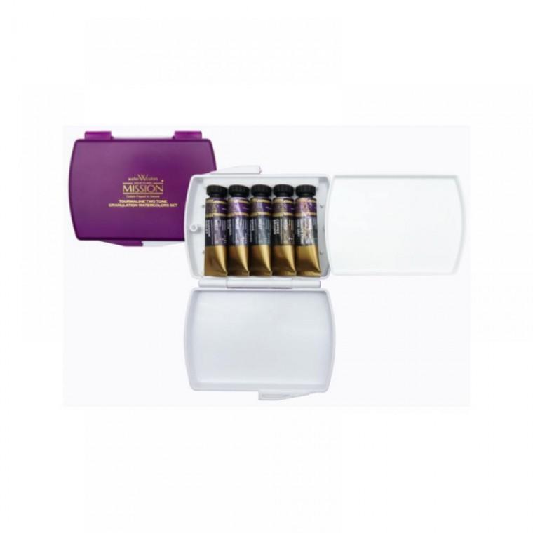 미젤로 미션 투르마린 투톤 그래뉼레이션 수채화물감 15ml 5색 겨울세트/MGC-0