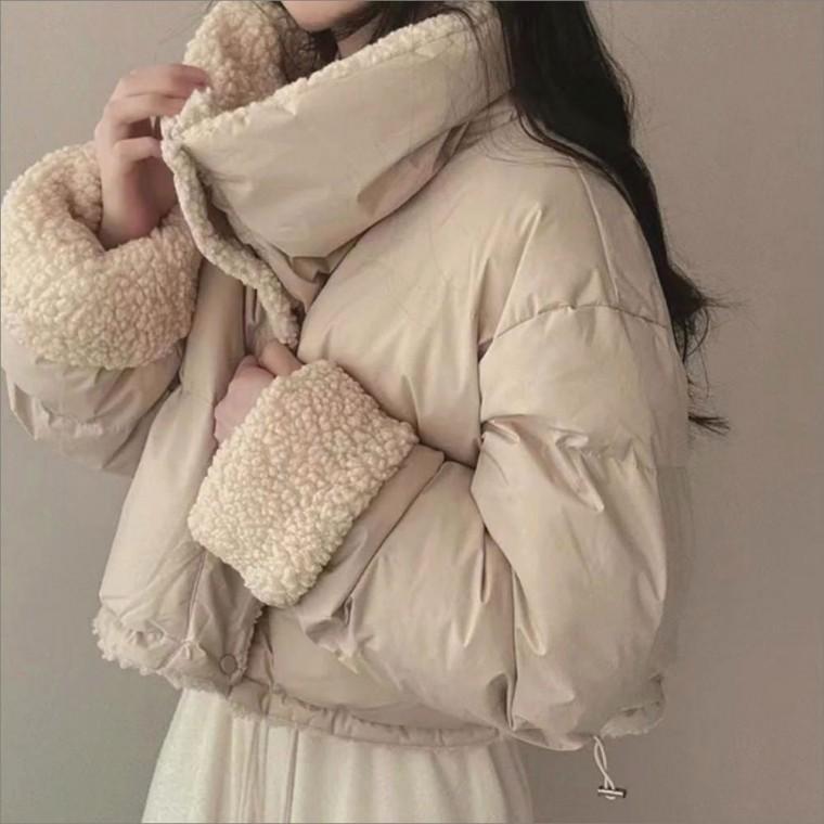 양면 여자 리버서블 크롭점퍼 3color 뽀글이안감 숏패딩 겨울