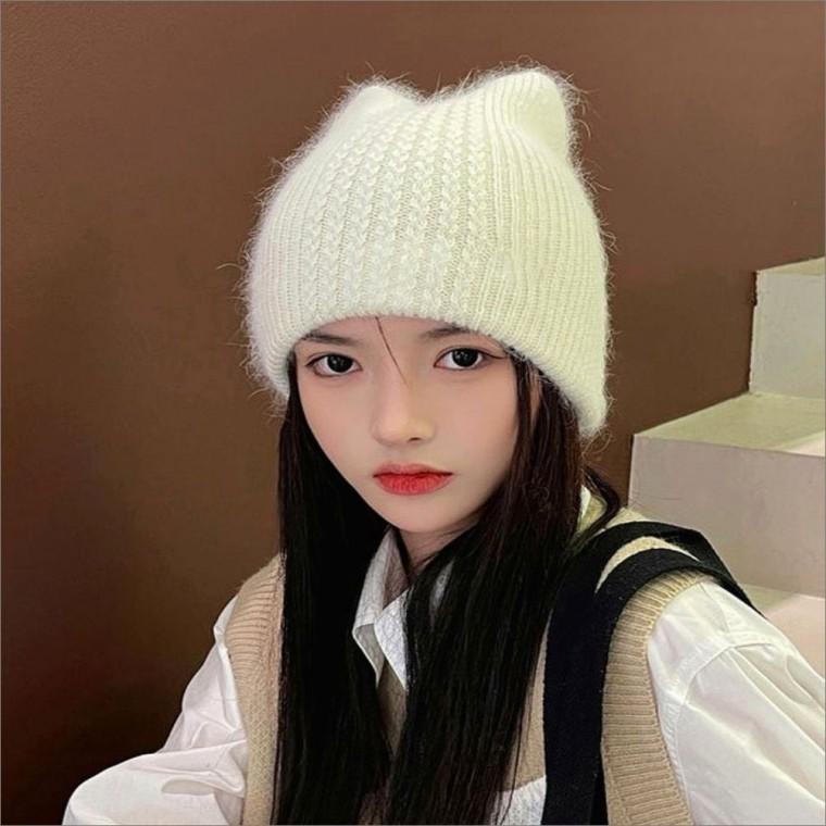 니트비니 겨울모자 캣비니 고양이귀 따뜻한 5color 여자