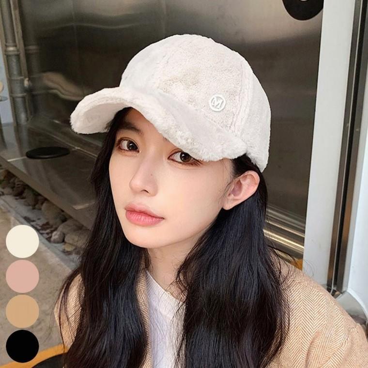 털모자 방한 겨울 여자 퍼 야구모자 모자 볼캡