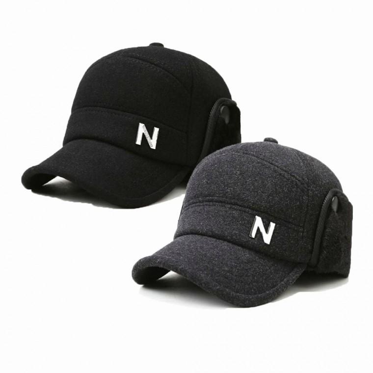겨울 똑딱이 야구 볼캡 모자 모직 귀달이 방한모 방한