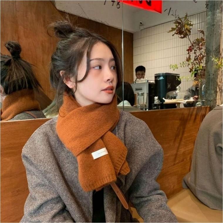 목도리 무지 베이직 겨울 머플러 단색 니트 남녀