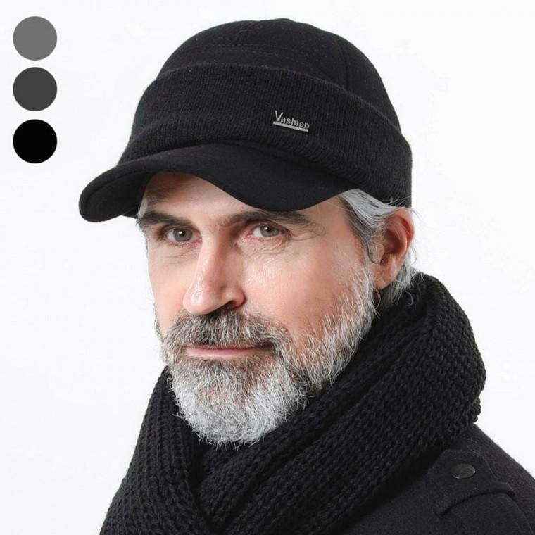 겨울모자 남자 귀달이 볼캡 중년 아빠모자 니트 방한