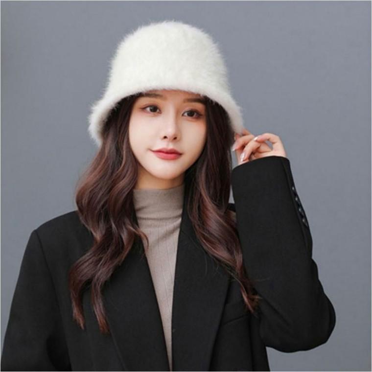 털버킷햇 벙거지 4color 겨울 방한모자 여자 페이크퍼