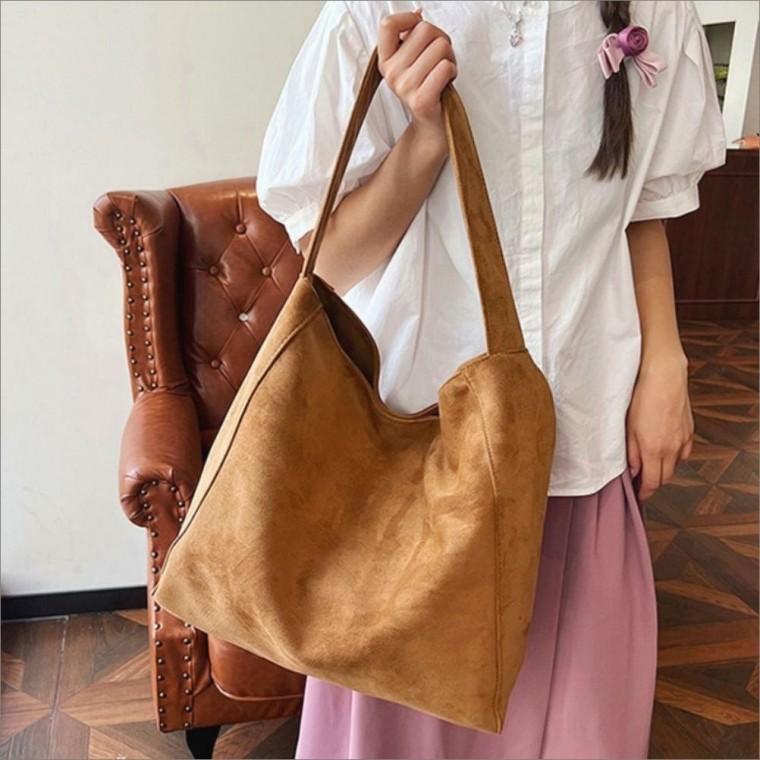 숄더백 여자 가방 겨울 빅사이즈 데일리 가을 쇼퍼백 스웨이드 2color