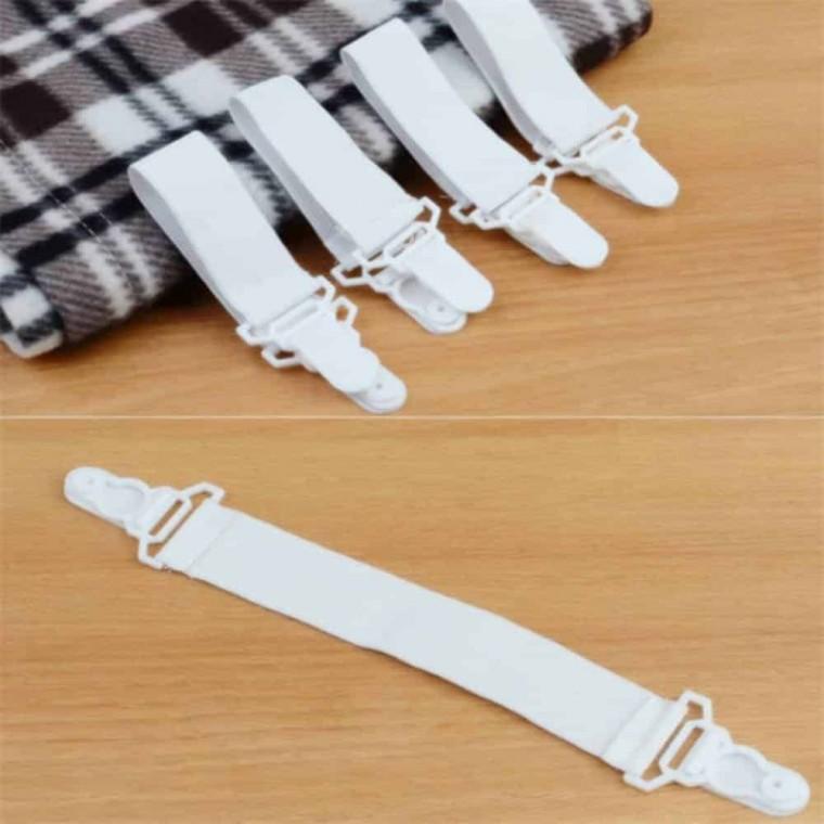 시트 고정버클 4P 밀림방지고정핀 침대매트고정밴드 침대시트고정밴드 시트고정집게 시트고정