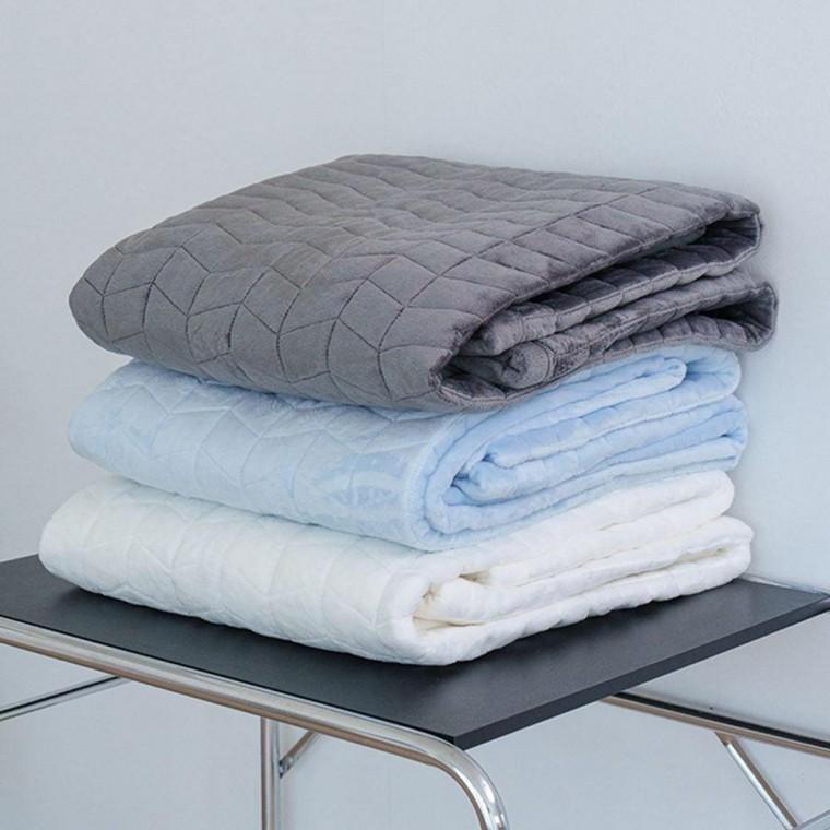 밍크 극세사 밴딩 겨울 논슬립 이불 매트 패드 SS