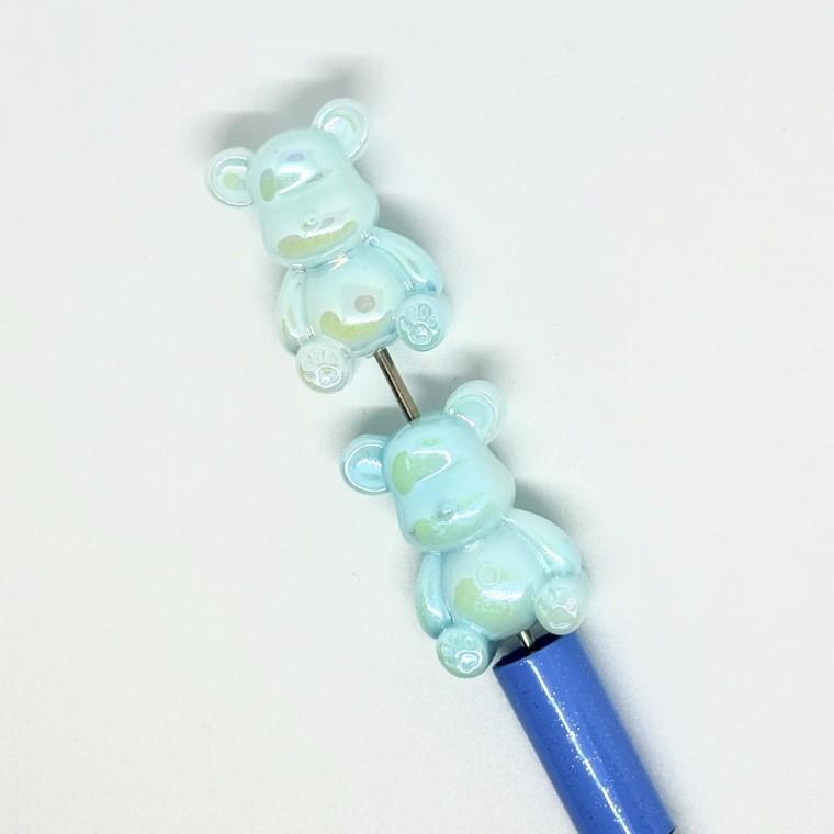 볼펜꾸미기 볼꾸 동대문 꾸미기 DIY 캐릭터 알록달록 미니 블루 베어 곰