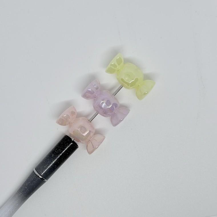 볼펜꾸미기 볼꾸 동대문 꾸미기 DIY 캐릭터 알록달록 미니 사탕 캔디 투명