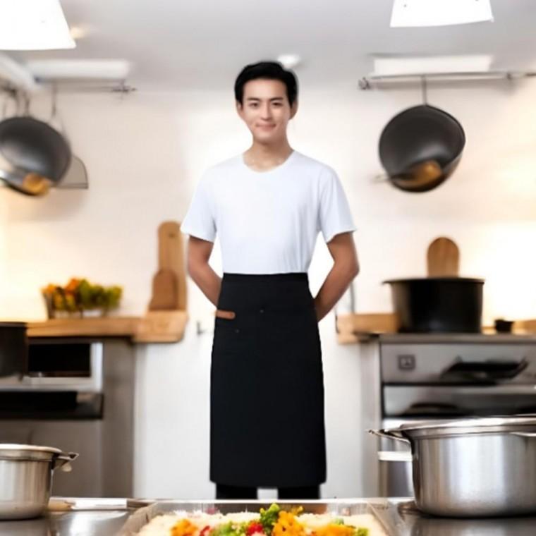 방수 허리 앞치마 쉐프 반 앞치마 70cm