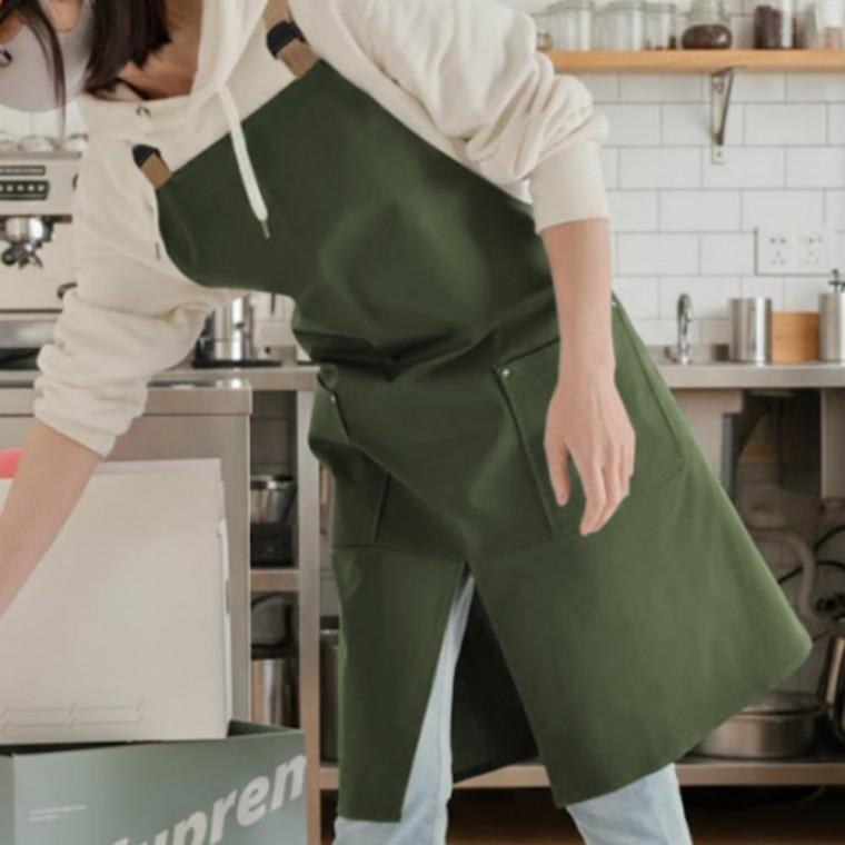 카페 3컬러 앞트임 주문 제작 방수 어린이집 앞치마 미용실