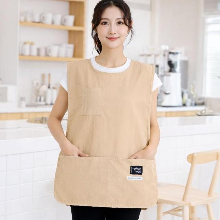 조끼 컴팩트 방수 앞치마 어린이집 주방 미용실 바리스타 무지 4컬러