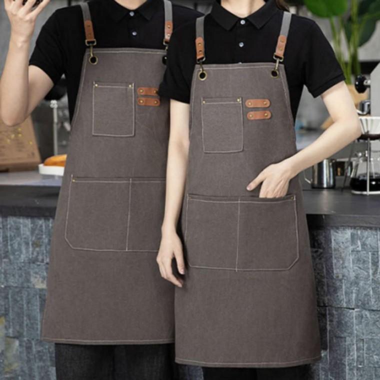 앞치마 보육교사 바리스타 카페 커버 주방 방수 허리