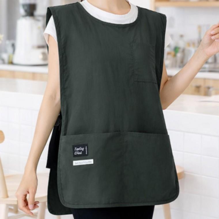 앞치마 무지 바리스타 주방 방수 어린이집 미용실 4컬러